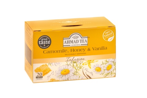 Chamomile Honey Vanilla Infusion 50gr Pack w/20 Sachets Ahmad Tea
