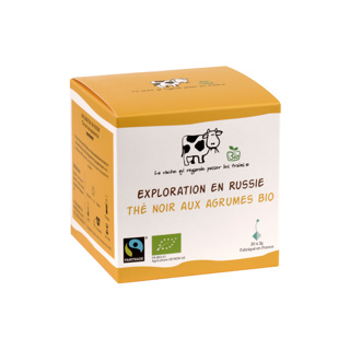 Exploration In Russia Organic Black Tea 50gr La Vache | Pack w/20 Sachets 