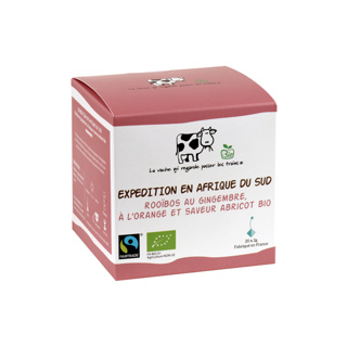 Expedition South Africa Ginger Orange Apricot Organic 50gr La Vache | Pack w/20 Sachets 