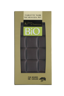 Bar Organic Dark Chocolate Origin Peru 70% Jean D'Audignac 100gr