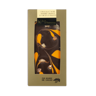 Dark Chocolate Orange Marble Jean D'Audignac 100gr Bar
