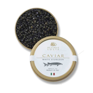 Caviar White Sturgeon Acipenser Transmontanus Italy Reserve Loste Tin 30gr