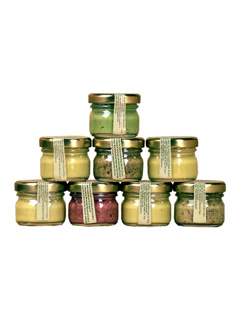 Box Of 4 Flavored Mustards 280gr Jar Edmond Fallot
