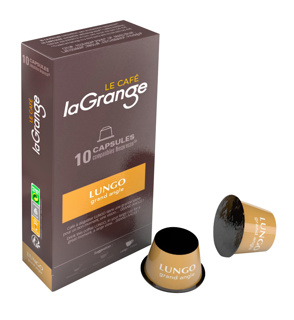 Box of 10 Coffee Lungo Nespresso Capsules 52gr La Grange