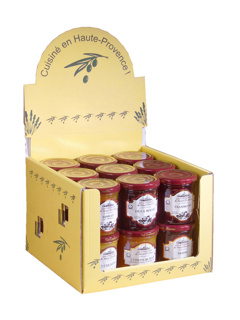 Display of 18 Assorted Jams 370gr Box Conf Hte Provence