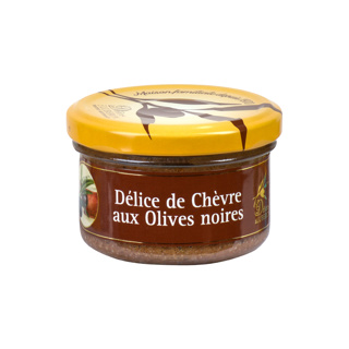 Delices Of Goats w/Black Olives Delices Du Luberon 90gr Jar